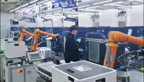 Application of collaborative robots in washing machine production lines
